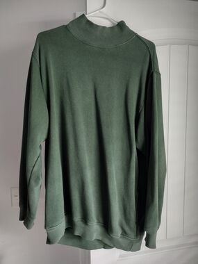 Aerie Olive Green Mock Neck Pullover